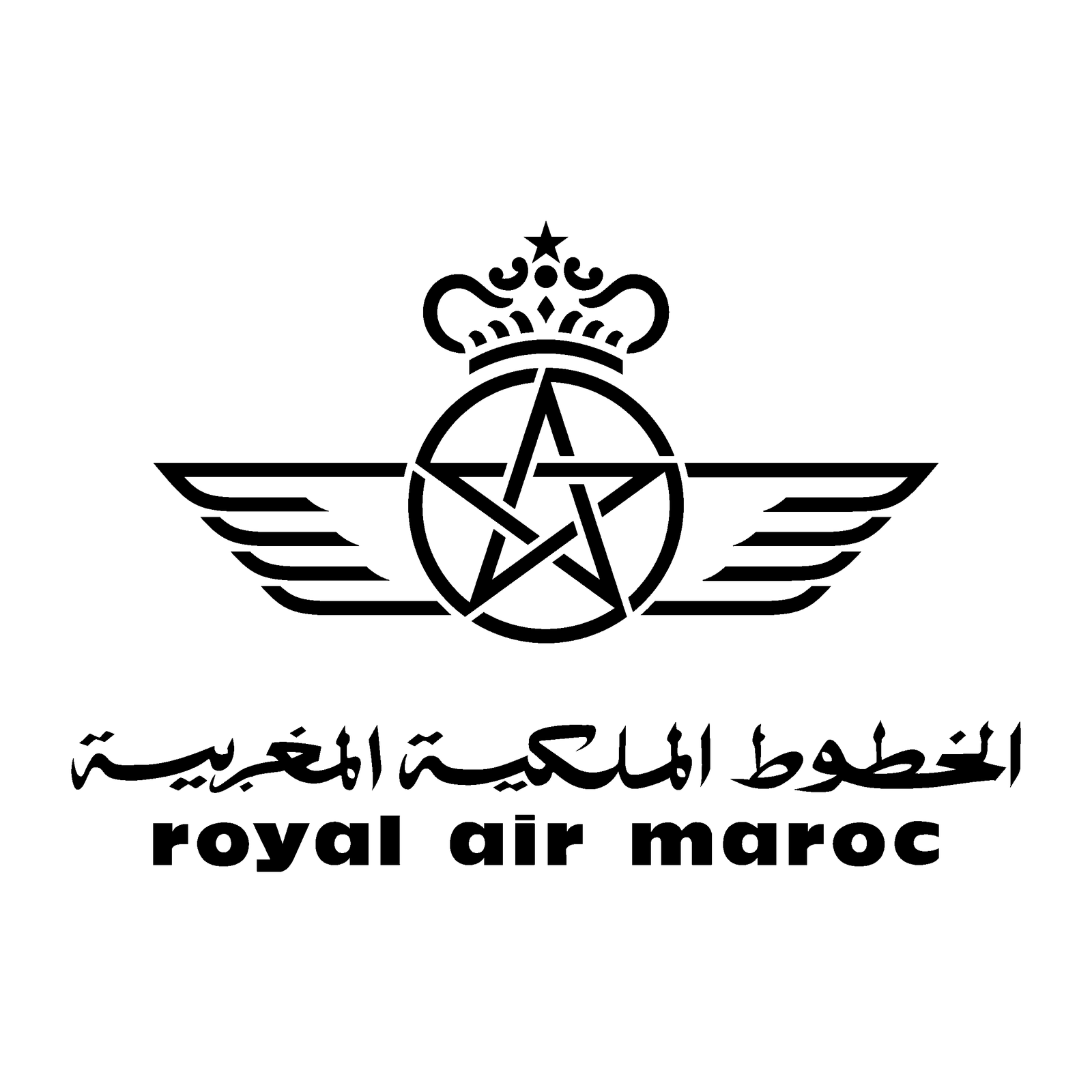 [CITYPNG.COM]Royal Air Maroc Black Logo PNG - 3000x3000